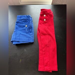 Stylish Kids Red and Blue Bottoms